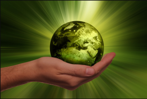 earth in hands; energy efficient
