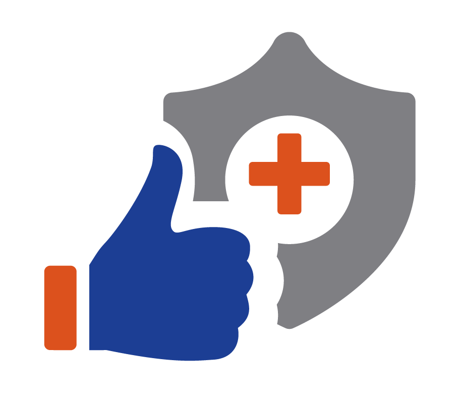 Icon symbolizing GFS's focus on safety in energy efficiency and sustainability projects, protecting employees, customers, and partners